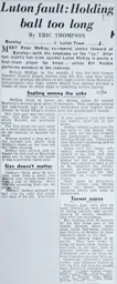 Match Report: Burnley vs Luton Town FC (5th Sep 1955)