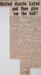 Match Report: Manchester United vs Luton Town FC (1st Oct 1955)