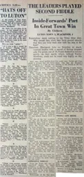 Match Report: Luton Town FC vs Blackpool (8th Oct 1955)