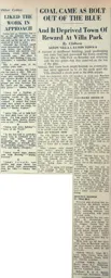 Match Report: Aston Villa vs Luton Town FC (12th Nov 1955)