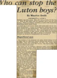 Match Report: Portsmouth vs Luton Town FC (26th Nov 1955)