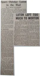Match Report: Tottenham Hotspur vs Luton Town FC (24th Dec 1955)