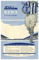Programme: West Bromwich Albion vs Luton Town FC (4th Feb 1956)