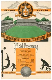 Programme: Wolverhampton Wanderers vs Luton Town FC (17th Mar 1956)