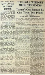 Match Report: Luton Town FC vs Portsmouth (7th Apr 1956)