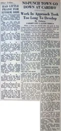 Match Report: Cardiff City vs Luton Town FC (14th Apr 1956)