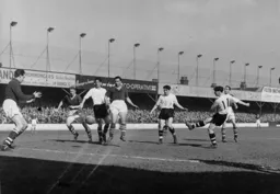 Jimmy Adam shoots from close range