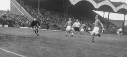Bob Morton`s shot beats future Hatter Eddie Marsh for Town`s first goal
