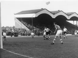 Gordon Turner watches as the ball is on target