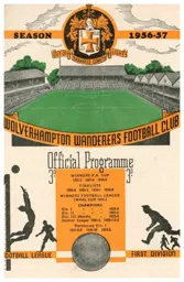 Programme: Wolverhampton Wanderers vs Luton Town FC (29th Aug 1956)