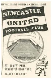 Programme: Newcastle United vs Luton Town FC (6th Oct 1956)