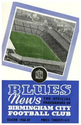 Programme: Birmingham City vs Luton Town FC (20th Oct 1956)