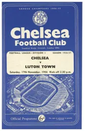 Programme: Chelsea vs Luton Town FC (17th Nov 1956)