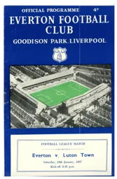 Programme: Everton vs Luton Town FC (19th Jan 1957)