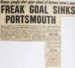 Match Report: Luton Town FC vs Portsmouth (20th Mar 1957)
