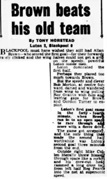 Match Report: Luton Town FC vs Blackpool (4th Sep 1957)
