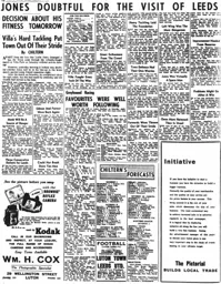 Match Report: Aston Villa vs Luton Town FC (14th Sep 1957)