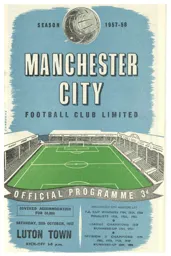Programme: Manchester City vs Luton Town FC (26th Oct 1957)