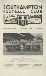 Programme: Southampton vs Luton Town FC (28th Oct 1957)