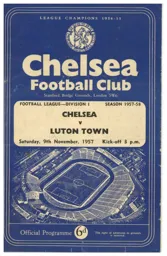Programme: Chelsea vs Luton Town FC (9th Nov 1957)