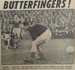 Match Report: Tottenham Hotspur vs Luton Town FC (23rd Nov 1957)
