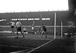 Bob Morton and Forest`s Jim Barrett jump for a hight ball that was out of reach