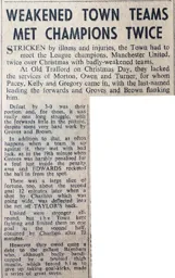 Match Report: Manchester United vs Luton Town FC (25th Dec 1957)