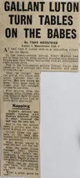 Match Report: Luton Town FC vs Manchester United (26th Dec 1957)