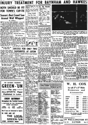 Match Report: Luton Town FC vs Arsenal (28th Dec 1957)