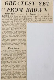 Match Report: Luton Town FC vs Arsenal (28th Dec 1957)