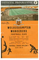 Programme: Wolverhampton Wanderers vs Luton Town FC (11th Jan 1958)