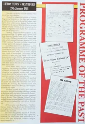 Match Report: Luton Town FC vs Brentford (29th Jan 1958)
