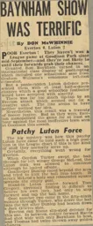 Match Report: Everton vs Luton Town FC (1st Feb 1958)
