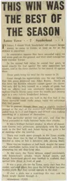 Match Report: Luton Town FC vs Sunderland (8th Feb 1958)