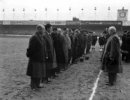 Prior to kick off both teams observe two minutes silence to remember those killed in the Munich air crash