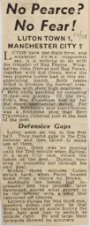Match Report: Luton Town FC vs Manchester City (8th Mar 1958)