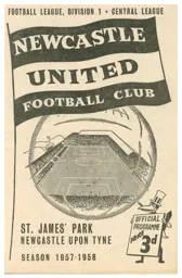 Programme: Newcastle United vs Luton Town FC (29th Mar 1958)
