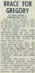 Match Report: Luton Town FC vs Leicester City (7th Apr 1958)