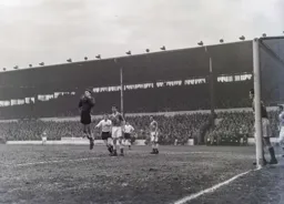 The ball does not reach Tony Gregory as City keeper Dave MacLaren safely gathers the ball