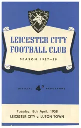 Programme: Leicester City vs Luton Town FC (8th Apr 1958)