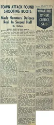 Match Report: Luton Town FC vs West Ham United (6th Sep 1958)
