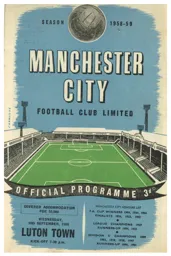 Programme: Manchester City vs Luton Town FC (10th Sep 1958)
