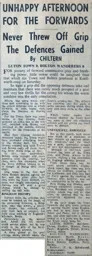 Match Report: Luton Town FC vs Bolton Wanderers (13th Sep 1958)