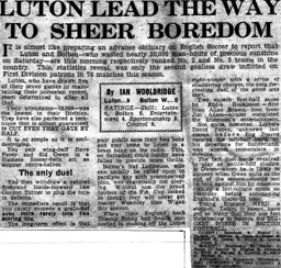 Match Report: Luton Town FC vs Bolton Wanderers (13th Sep 1958)
