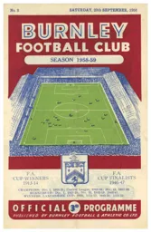 Programme: Burnley vs Luton Town FC (20th Sep 1958)