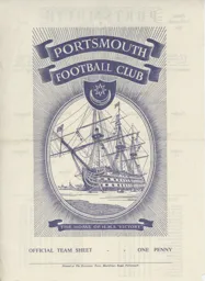 Programme: Portsmouth vs Luton Town FC (3rd Nov 1958)