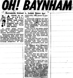 Match Report: Newcastle United vs Luton Town FC (8th Nov 1958)