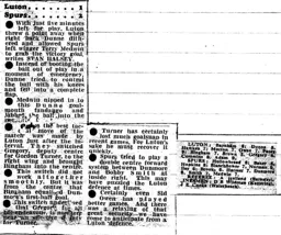 Match Report: Luton Town FC vs Tottenham Hotspur (15th Nov 1958)