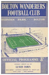 Programme: Bolton Wanderers vs Luton Town FC (31st Jan 1959)