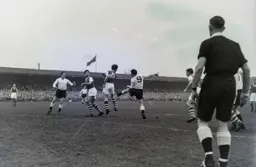 Allan Brown and Bob Morton go in search of another goal